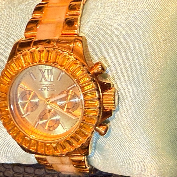 Invicta Swarovski Crystal Watch Citrine Baguettes main image 4